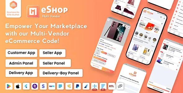 eShop v2.9.0 - Multi Vendor eCommerce App & eCommerce Vendor Marketplace Flutter App