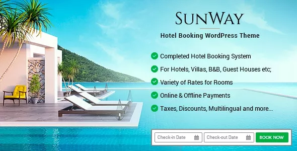 Sunway v6.6 - Hotel Booking WordPress Theme