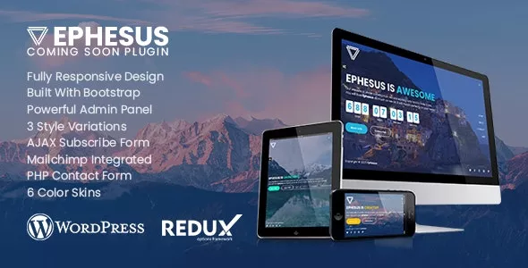 Ephesus v1.3 - Creative Coming Soon WordPress Plugin