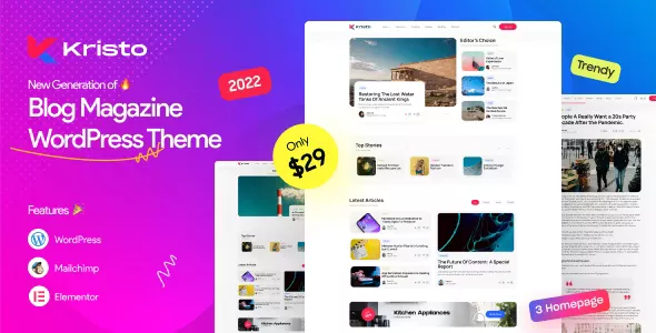 Kristo v2.4 - Modern Magazine WordPress Theme