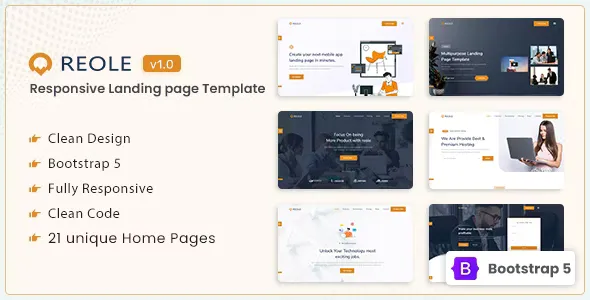 Reole - Responsive Landing Page Template