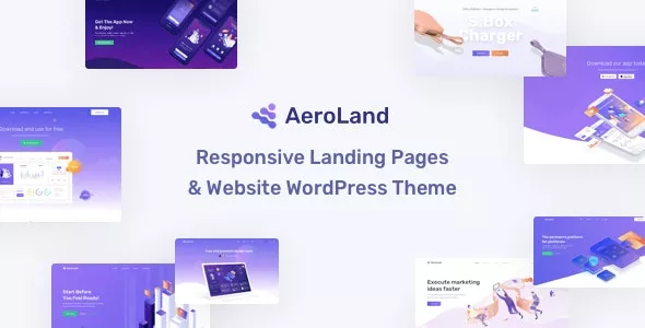 AeroLand v1.6.6 - App Landing Software Website WordPress Theme