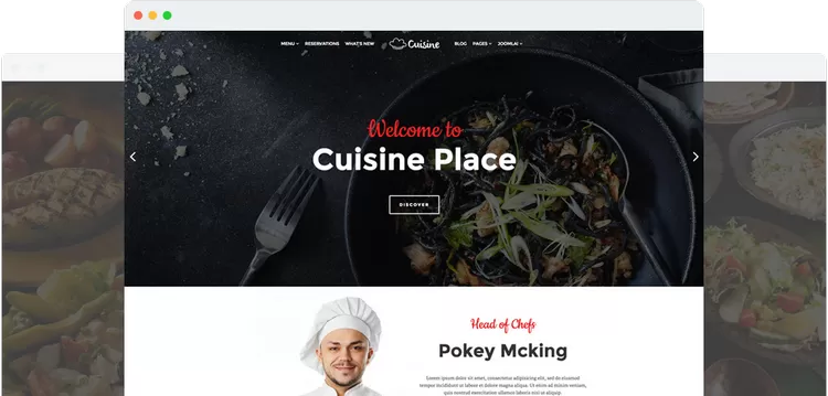 JoomShaper Cuisine - Responsive Restaurant Joomla Template