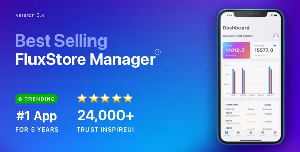 FluxStore Manager v3.7.0 - Vendor and Admin Flutter App for Woocommerce