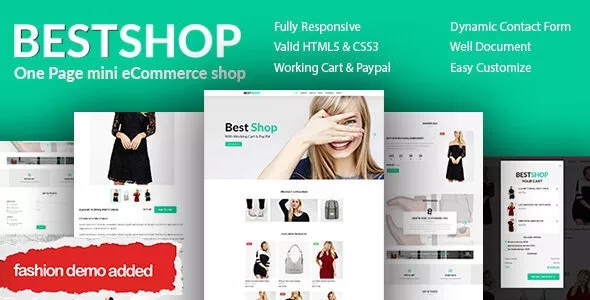 Bestshop - One Page Mini eCommerce Shop Templates