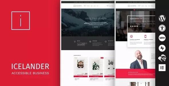 Icelander v1.7.1 - Accessible Business Portfolio & WooCommerce WordPress Theme