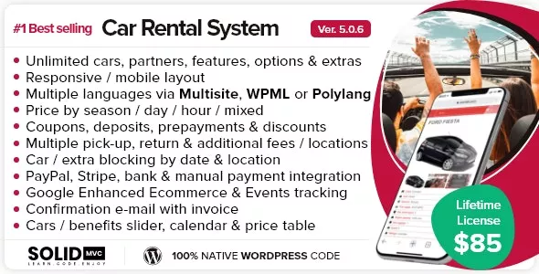 Car Rental System (Native WordPress Plugin) v5.0.6