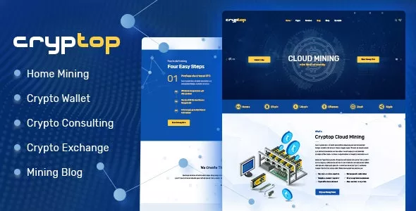 CrypTop v1.0.8 - ICO Landing and CryptoCurrency WordPress Theme