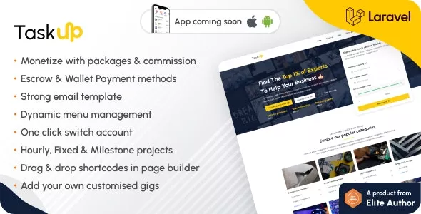 Taskup v1.4 - A Freelance and Service Finder Marketplace