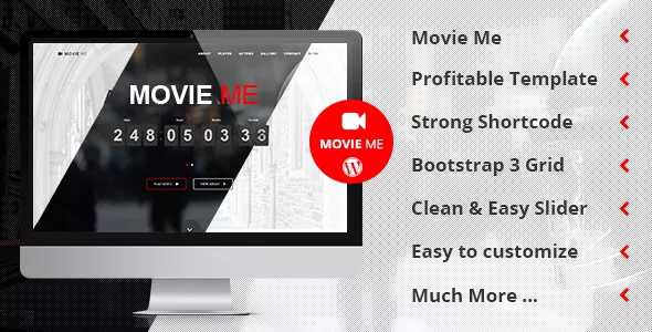 Movie Me v5.7 - One Page Responsive WordPress Theme