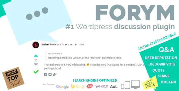 Forym - Modern Discussion Forum for Wordpress