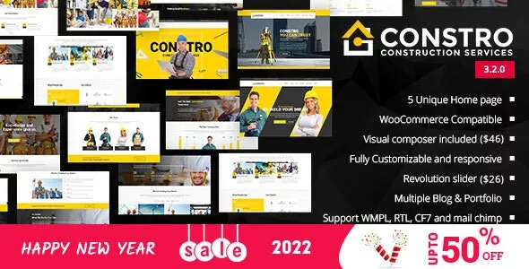 Constro v3.1.3.2 - Construction Business WordPress Theme