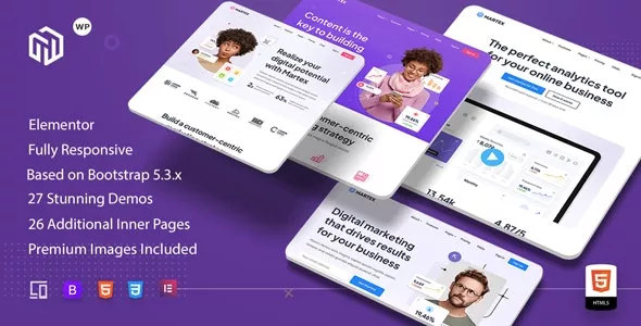 Martex v1.0.5 - Software, SaaS & Startup Landing Page WordPress Theme