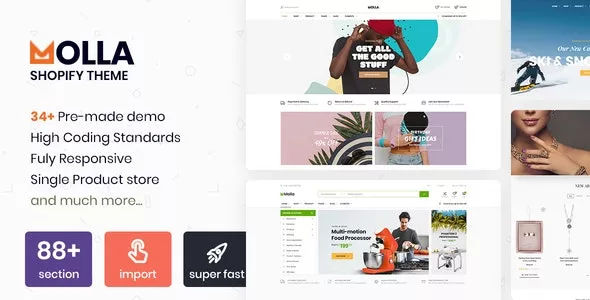 Molla v1.7.4 - Multipurpose Responsive Shopify Theme - RTL support