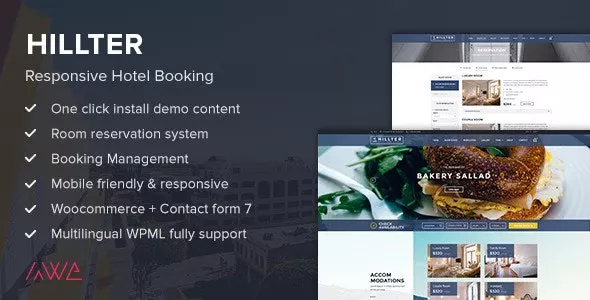 Hillter v3.0.7 - Responsive Hotel Booking for WordPress