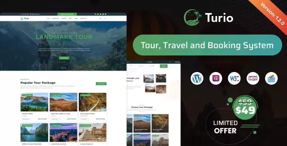 Turio v1.4.0 - Tour and Travel WordPress Theme Tourism Agency