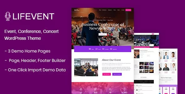 Lifevent v1.1.1 - Event Conference WordPress Theme