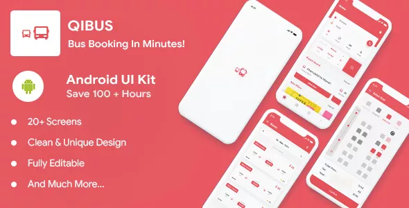 QIBus v2.0 - Bus Booking Android App UI Template - Kotlin