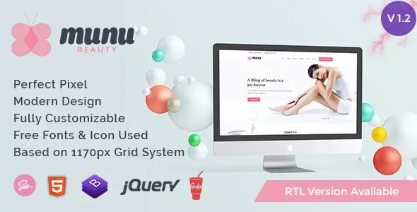 Munu v1.2 - Beauty HTML5 Template + RTL