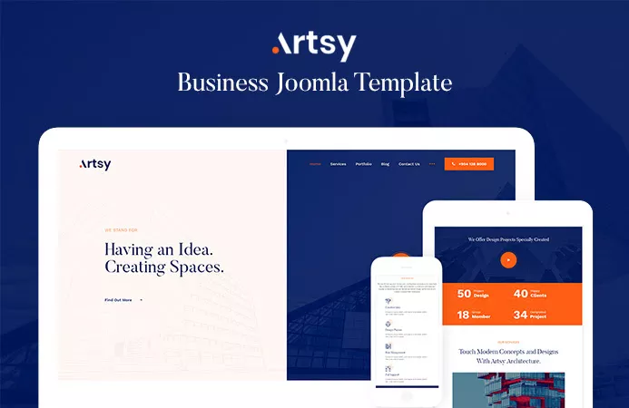 JA Artsy - Architecture and Interior Design Joomla Template