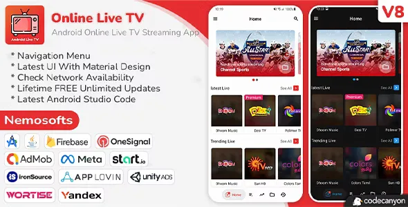 Android Online Live TV Streaming