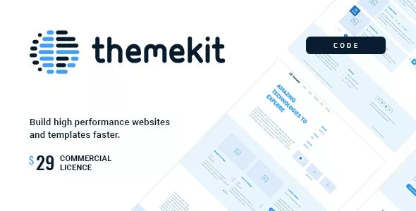 Themekit Code v1.1 - Wireframe HTML Framework