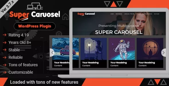 Super Carousel v3.8.3 - Responsive Wordpress Plugin