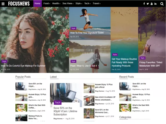 Focus Magazine - Free WordPress Theme