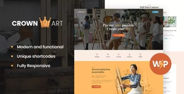 Crown Art v1.2.11 - Drawing and Music School WordPress Theme