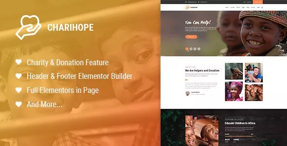 Charihope v1.1.2 - Charity and Donation WordPress Theme