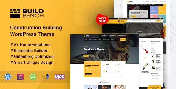 Buildbench v2.1.2 - Construction Building WordPress Theme