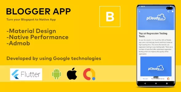 Blogger App - Convert Blogspot into Native App