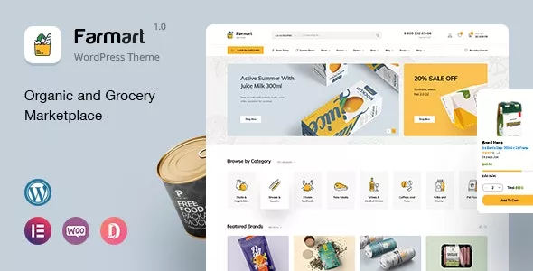 Farmart v1.2.1 - Organic & Grocery Marketplace WordPress Theme