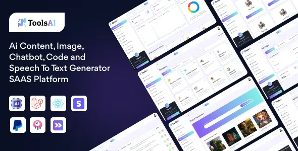 ToolsAi v1.5 - Ai Content, Image, Chatbot, Code and Speech To Text Generator SAAS Platform