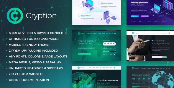 Cryption v1.0.6.5 - ICO, Cryptocurrency & Blockchain WordPress Theme