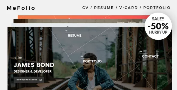 Mefolio v1.3 - Ajax Resume WordPress Theme