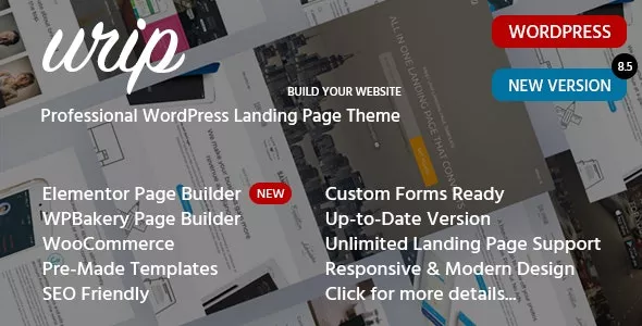 Urip v8.6.3 - Landing Page WordPress Theme