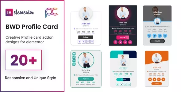 Profile Card Addon for Elementor