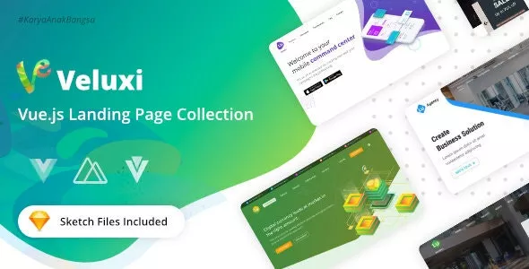 Veluxi v2.1.7 - Vue JS Landing Page Collection