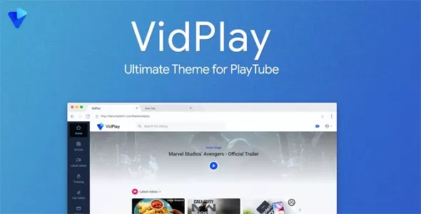 VidPlay v2.2.7 - The Ultimate PlayTube Theme