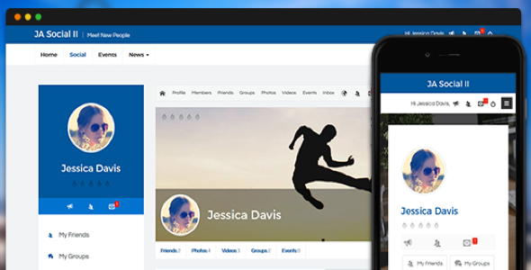 JA Social II v2.0.3 - Best Responsive Joomla Social Template for Community