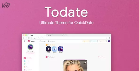 Todate v1.7 - The Ultimate QuickDate Theme