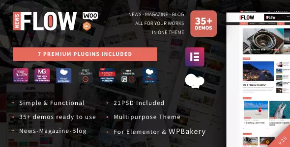 Flow News v3.0 - Magazine and Blog WordPress Theme