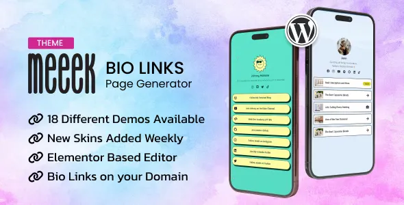 Meeek v1.3 - Bio Links Builder Theme