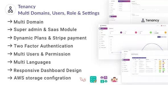 Tenancy v1.0.3 - Domains, Database, Users, Role, Permissions & Settings