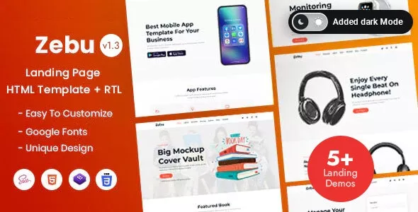 Zebu v1.3 - Multipurpose Landing Page HTML Template