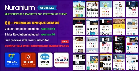 Nuranium v1.7.0 - Multi-Purpose Marketplace Prestashop 1.7 Theme