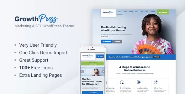 GrowthPress v1.6.3 - Marketing and SEO WordPress Theme