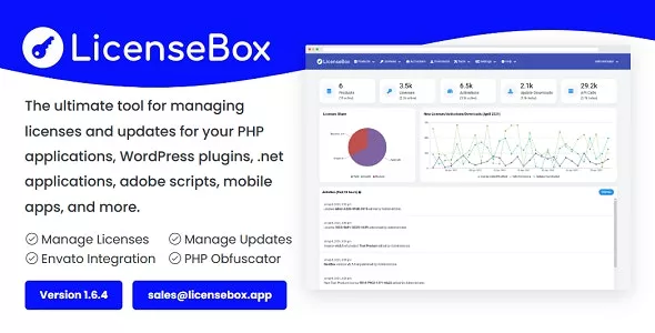 LicenseBox v1.6.4 - PHP Licenser and Updates Manager