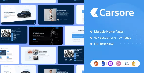 CARSORE - Car Loan Insurance HTML Template